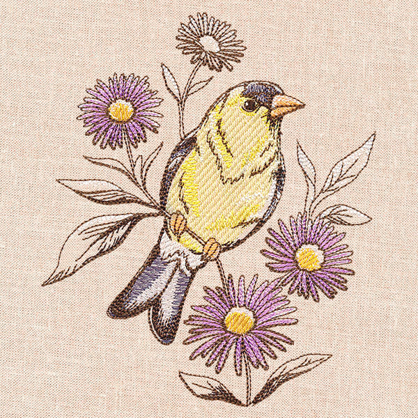 Birds and Blooms - Goldfinch