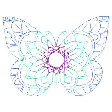 Mehndi Mandala Butterfly 3