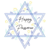 Happy Passover Botanical Star of David