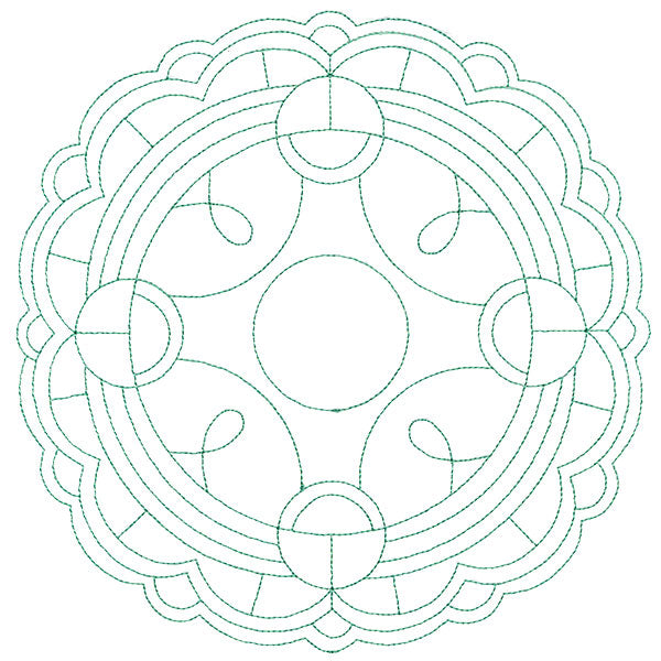 Decorative Quilting Backdrop Circle 1 (Double Run)