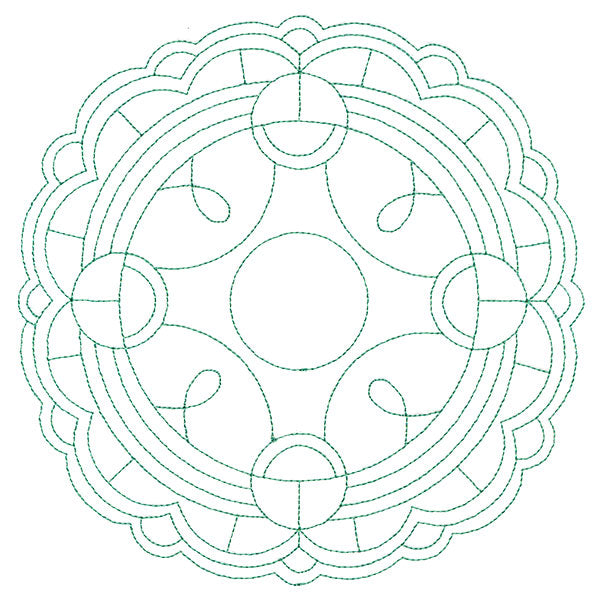 Decorative Quilting Backdrop Circle 1 (Double Run)