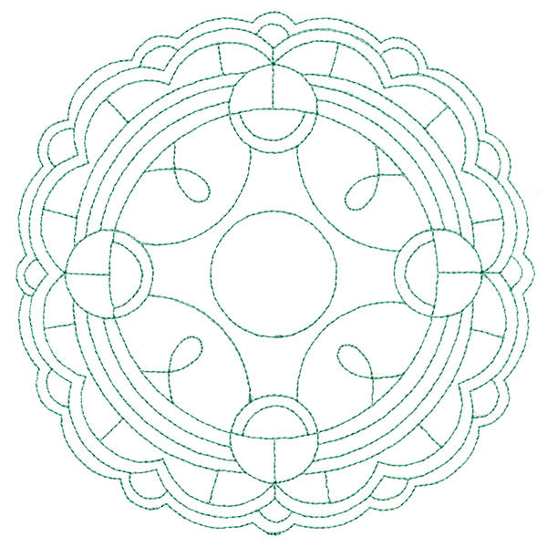 Decorative Quilting Backdrop Circle 1 (Double Run)