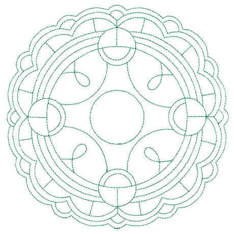 Decorative Quilting Backdrop Circle 1 (Double Run)