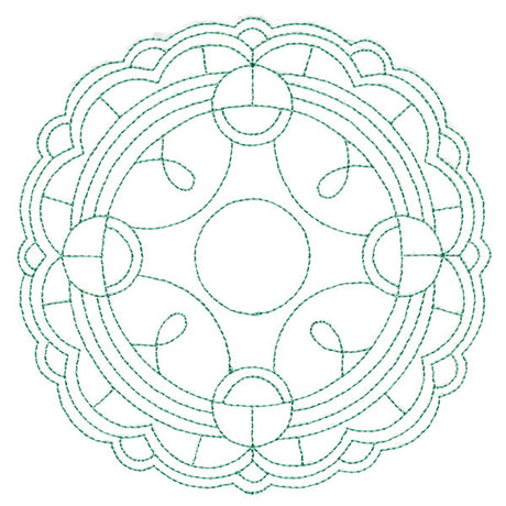 Decorative Quilting Backdrop Circle 1 (Double Run)