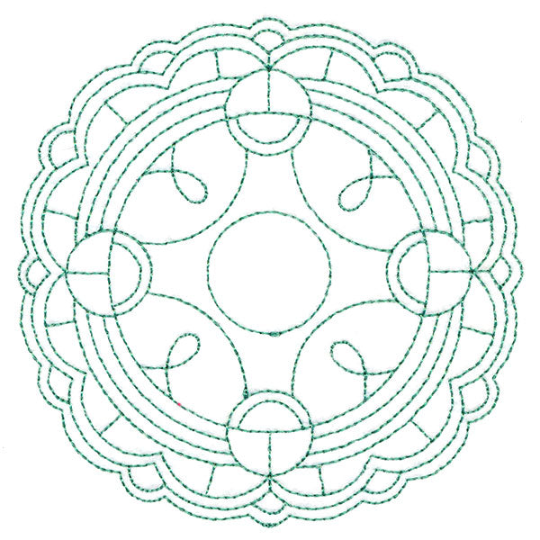 Decorative Quilting Backdrop Circle 1 (Double Run)