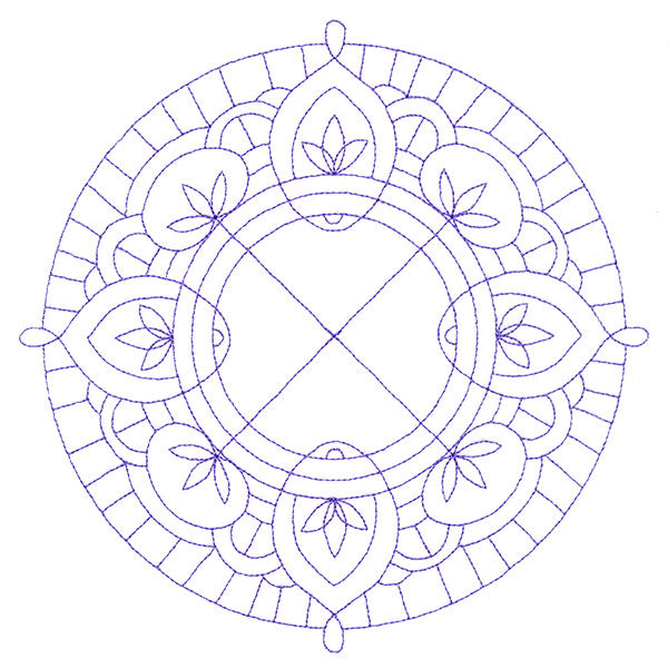 Decorative Quilting Backdrop Circle 2 (Double Run)