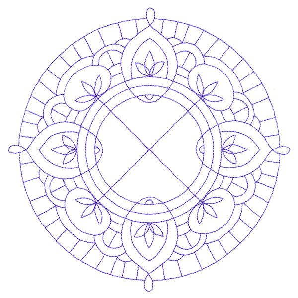 Decorative Quilting Backdrop Circle 2 (Double Run)