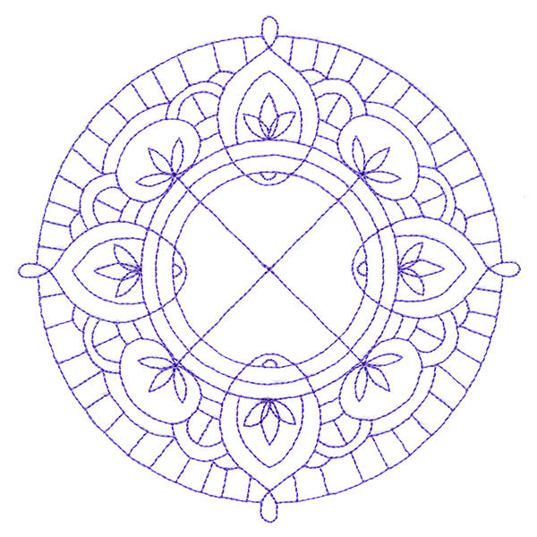 Decorative Quilting Backdrop Circle 2 (Double Run)