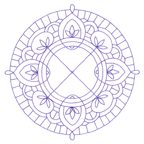 Decorative Quilting Backdrop Circle 2 (Double Run)