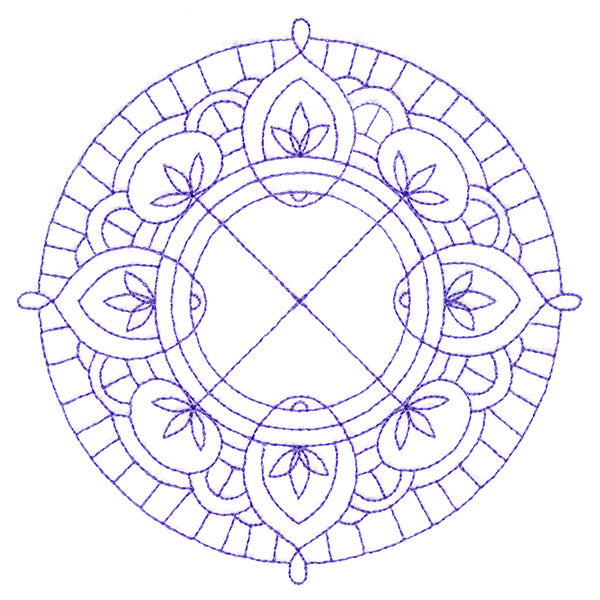 Decorative Quilting Backdrop Circle 2 (Double Run)