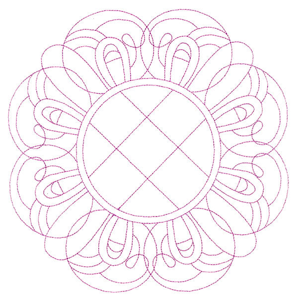 Decorative Quilting Backdrop Circle 3 (Double Run)