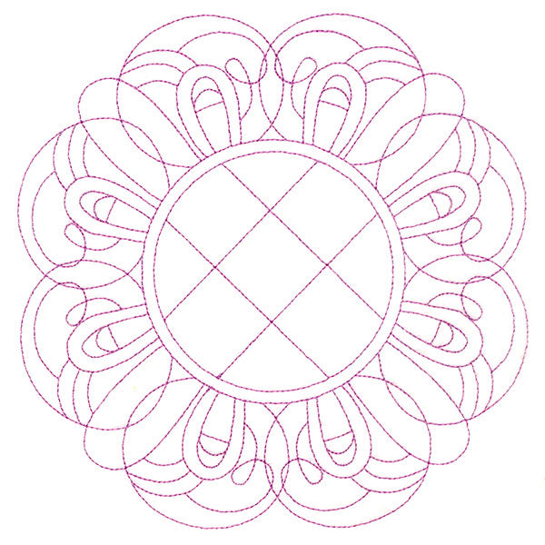 Decorative Quilting Backdrop Circle 3 (Double Run)