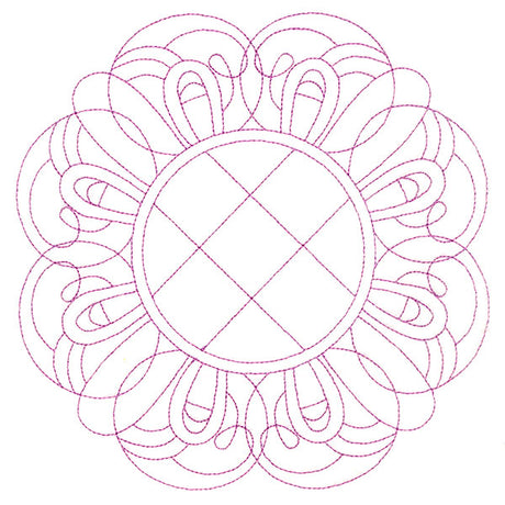 Decorative Quilting Backdrop Circle 3 (Double Run)