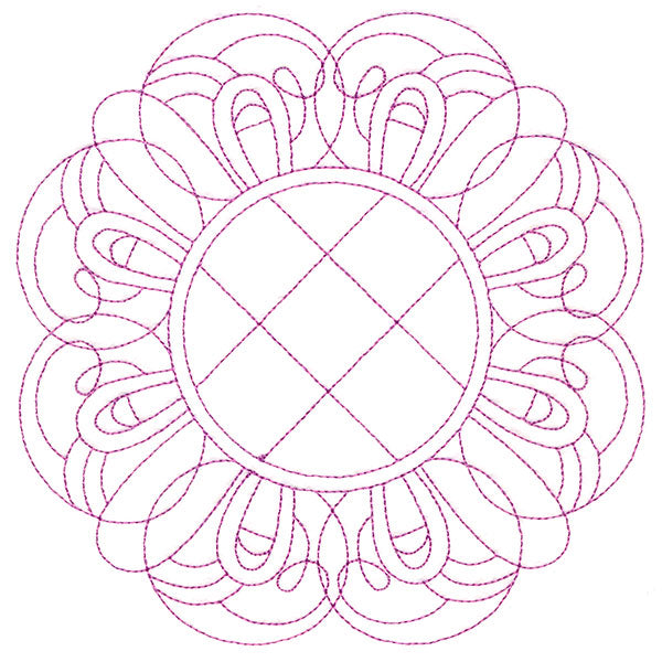 Decorative Quilting Backdrop Circle 3 (Double Run)