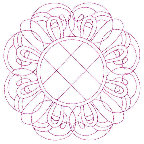 Decorative Quilting Backdrop Circle 3 (Double Run)