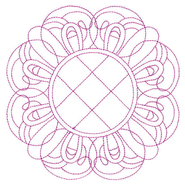 Decorative Quilting Backdrop Circle 3 (Double Run)