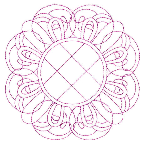 Decorative Quilting Backdrop Circle 3 (Double Run)