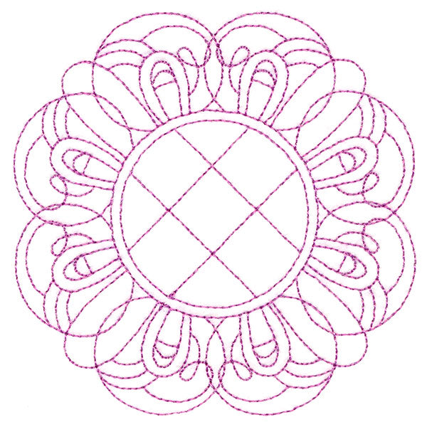 Decorative Quilting Backdrop Circle 3 (Double Run)