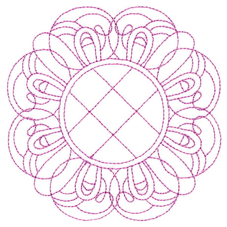 Decorative Quilting Backdrop Circle 3 (Double Run)