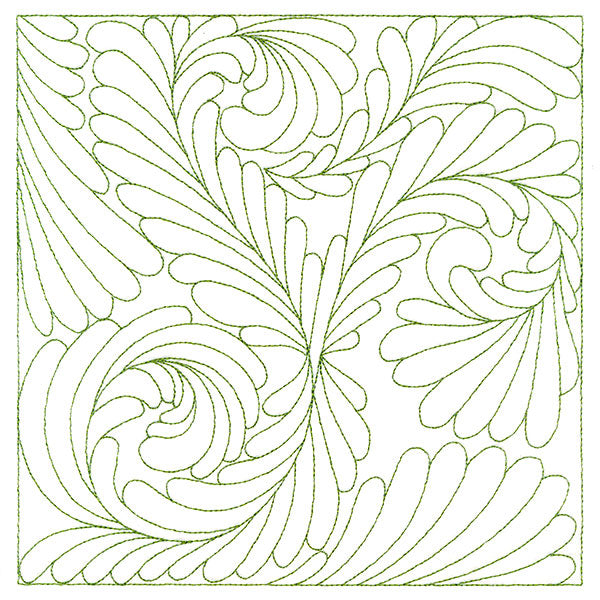 Playful Textures Quilting - Dancing Feathers (Double Run)