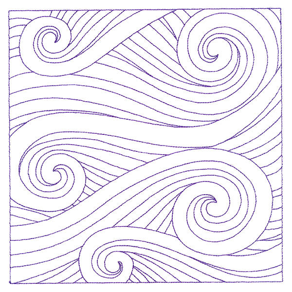 Playful Textures Quilting - Waves (Double Run)