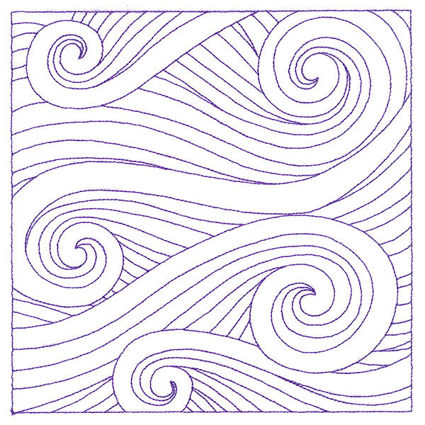Playful Textures Quilting - Waves (Double Run)