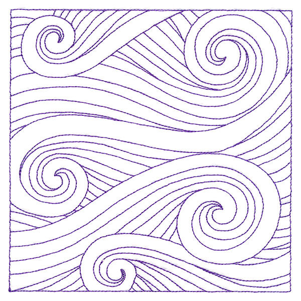 Playful Textures Quilting - Waves (Double Run)