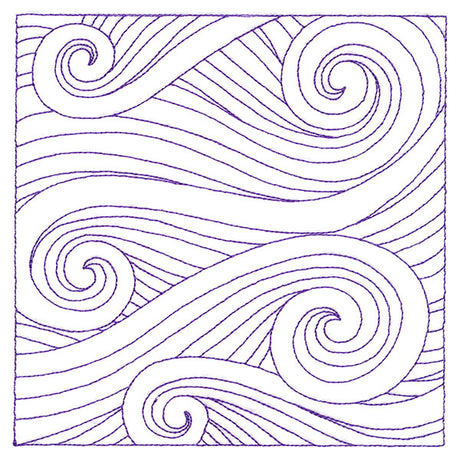 Playful Textures Quilting - Waves (Double Run)