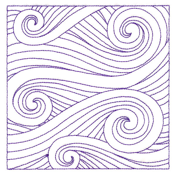Playful Textures Quilting - Waves (Double Run)