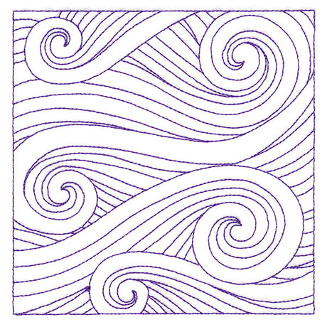Playful Textures Quilting - Waves (Double Run)