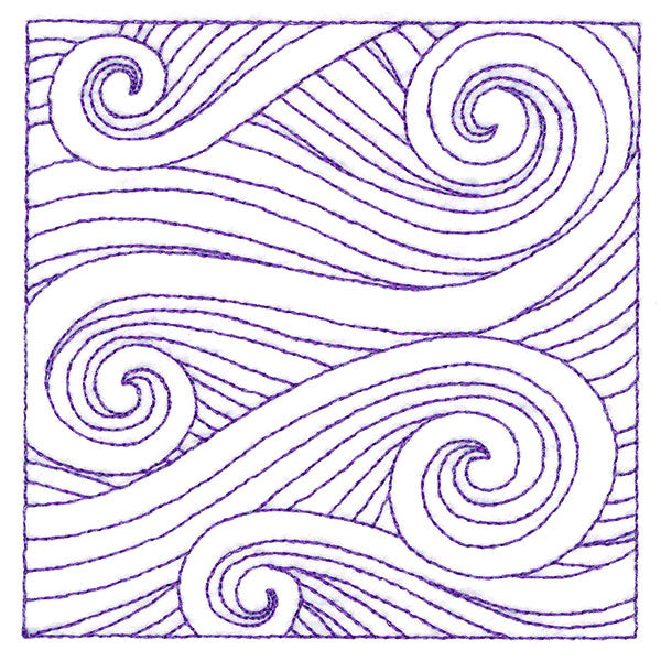 Playful Textures Quilting - Waves (Double Run)