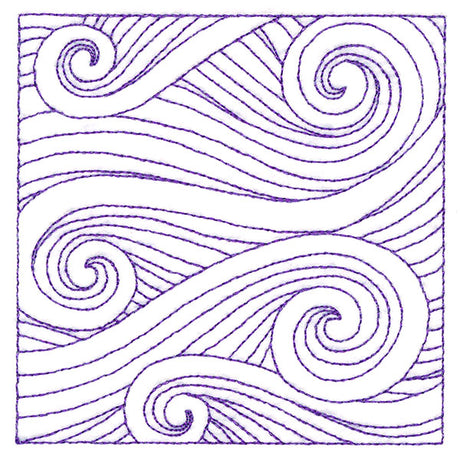 Playful Textures Quilting - Waves (Double Run)