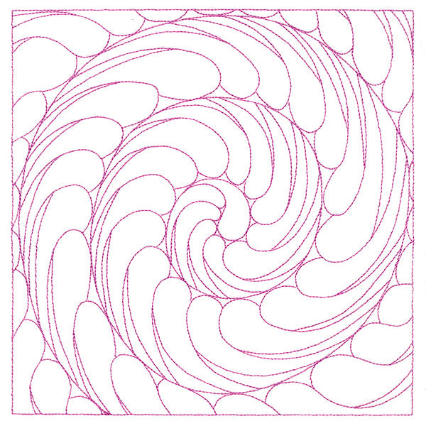 Playful Textures Quilting - Spiraling Feathers (Double Run)