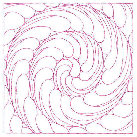 Playful Textures Quilting - Spiraling Feathers (Double Run)