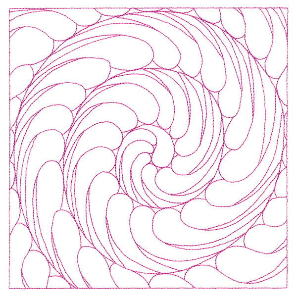Playful Textures Quilting - Spiraling Feathers (Double Run)