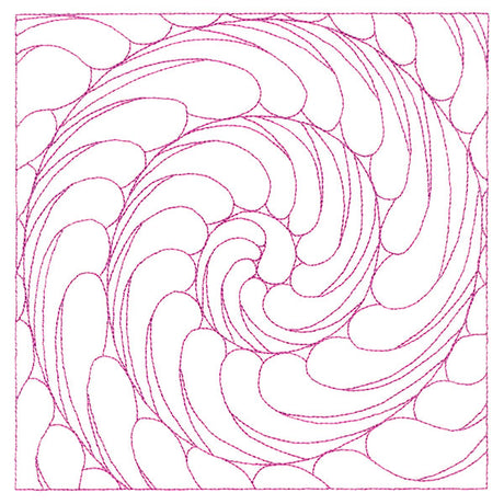 Playful Textures Quilting - Spiraling Feathers (Double Run)