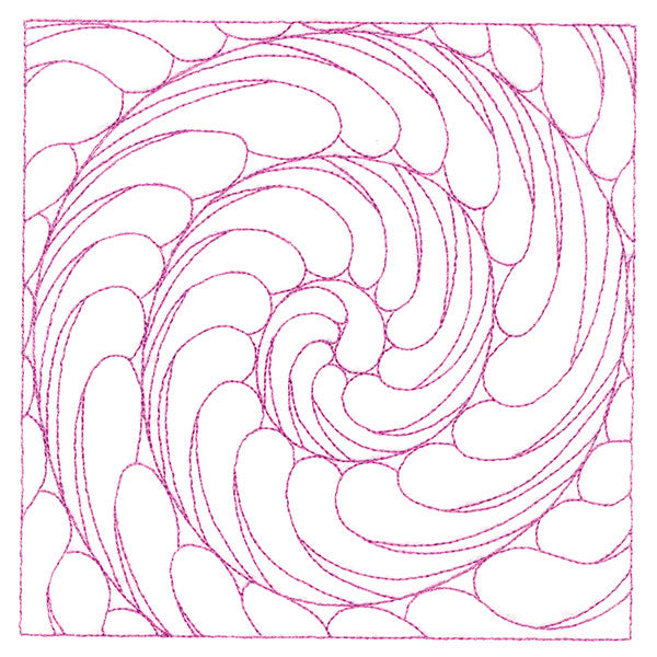 Playful Textures Quilting - Spiraling Feathers (Double Run)