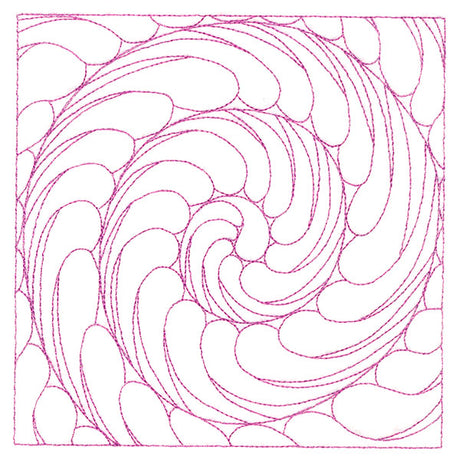 Playful Textures Quilting - Spiraling Feathers (Double Run)