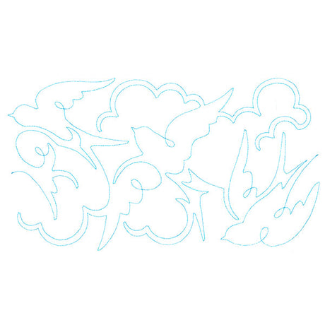 Nature's Textures - Swallows (Edge-to-Edge Quilting)