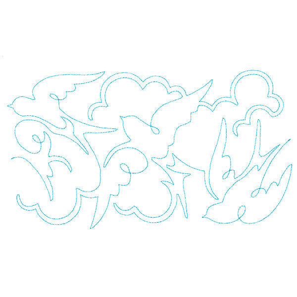 Nature's Textures - Swallows (Edge-to-Edge Quilting)