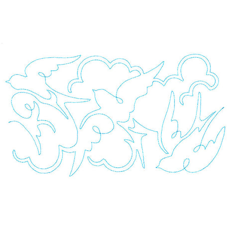 Nature's Textures - Swallows (Edge-to-Edge Quilting)