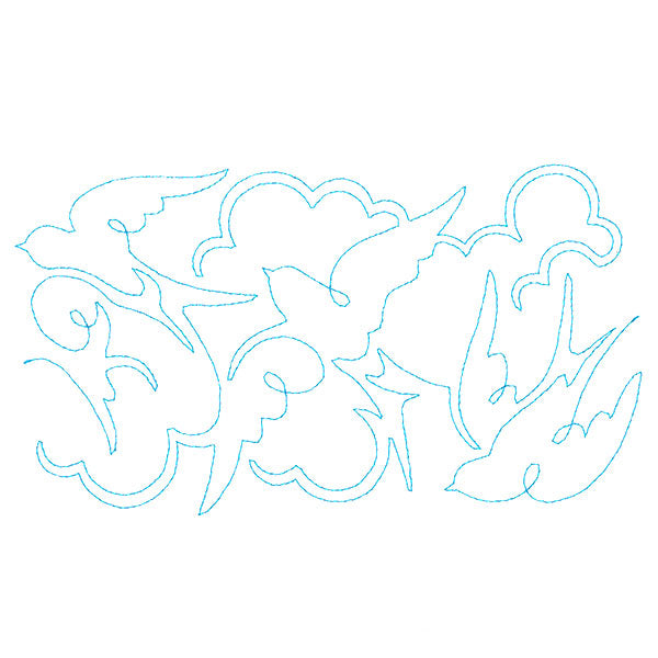 Nature's Textures - Swallows (Edge-to-Edge Quilting)