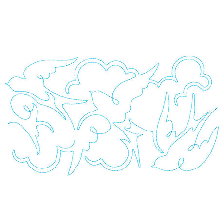 Nature's Textures - Swallows (Edge-to-Edge Quilting)