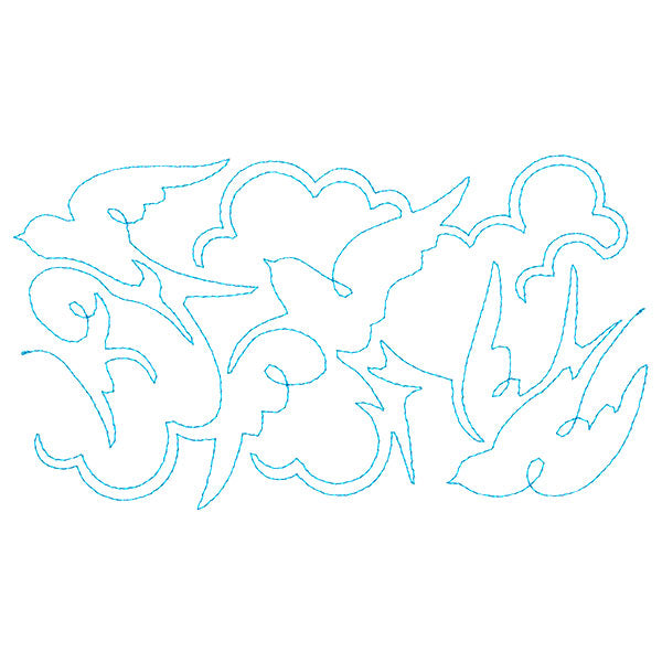 Nature's Textures - Swallows (Edge-to-Edge Quilting)