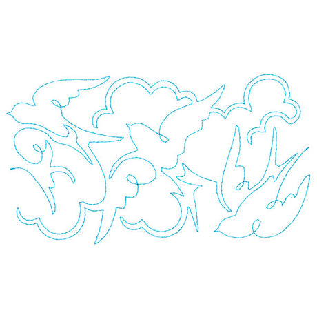 Nature's Textures - Swallows (Edge-to-Edge Quilting)