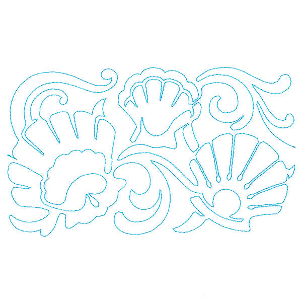 Nature's Textures - Seashells (Edge-to-Edge Quilting)