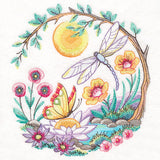 Sunset Glade Dragonfly and Butterfly Wreath