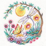 Sunset Glade Dragonfly and Butterfly Wreath
