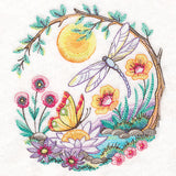 Sunset Glade Dragonfly and Butterfly Wreath