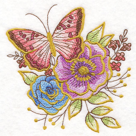 Shimmering Butterfly and Anemones Feature